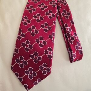 Format Red Patterned Silk Men's Necktie Tie
